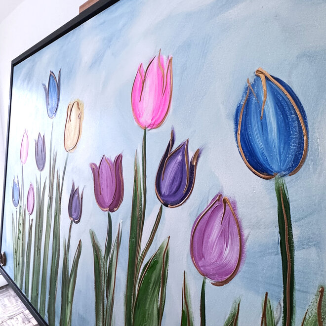 Painting  - 100x150 cm - Rick Triest - Tulpenmanie - Hollandse tulpen #15