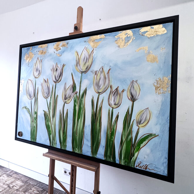 Schilderij - 100x150 cm - Rick Triest - Tulpenmanie - Hollandse tulpen #16