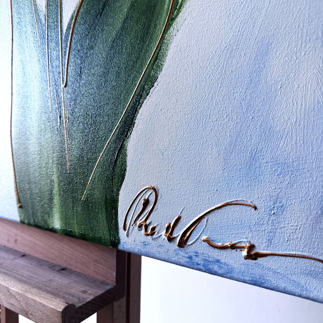 Painting  - 70x100 cm - Rick Triest  - Contemporary tulip composition #14