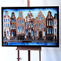 Painting- 80x120x4,5 cm - Rick Triest - Amsterdam Herengracht - Blue & Gold #126