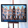 Painting- 80x120x4,5 cm - Rick Triest - Amsterdam Herengracht - Blue & Gold #124