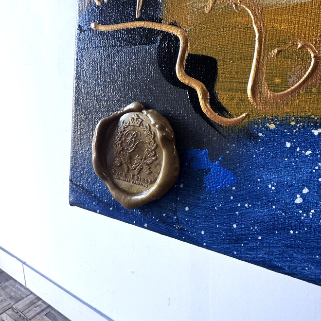 Painting- 80x120x2,5 cm - Rick Triest  -Amsterdamstarry night