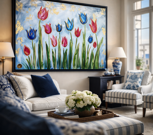 Schilderijen - Tulpen  - van  kunstenaar Rick Triest