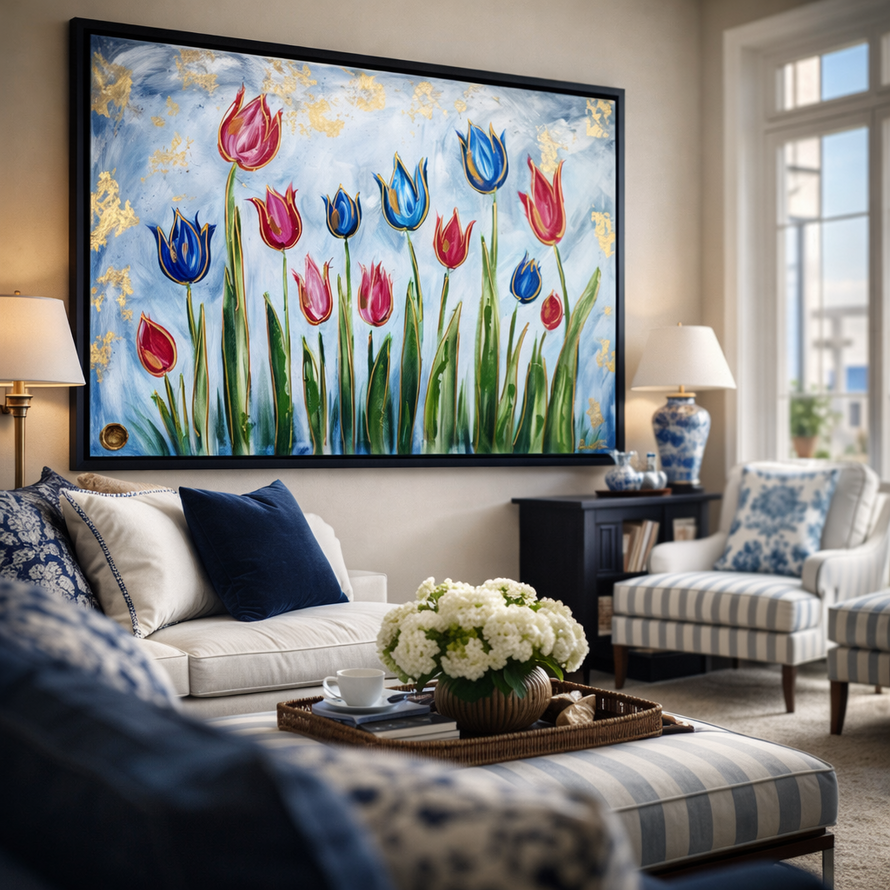 Schilderijen - Tulpen  