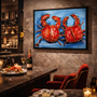 Schilderij- 70x100x4,5 cm - Rick Triest - Red crabs -#1