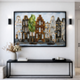 Painting- 100x150cm - Rick Triest - Amsterdam Herengracht -Blue & Gold #301