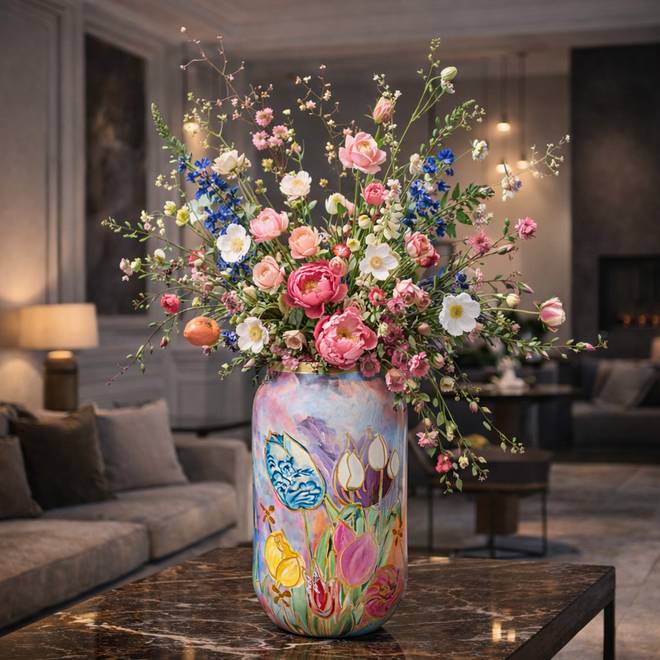 Designed by Rick Triest - Tulpen - Pot ''Bente'' Dutch beauty spring D30 H42 - XL