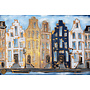 Schilderij- 80x120x4,5 cm - Rick Triest - Amsterdam Herengracht - Blue & Gold #143
