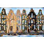 Painting- 80x120x4,5 cm - Rick Triest - Amsterdam Herengracht - Blue & Gold #146