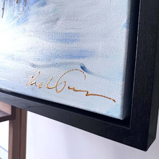 Painting- 80x120x4,5 cm - Rick Triest - Molen Holland Delft blauw & Gold - 3