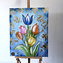 Painting - 80x100 cm - Rick Triest - Contemporary tulip composition #12