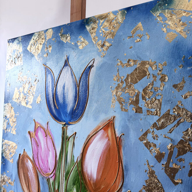 Painting - 80x100 cm - Rick Triest - Contemporary tulip composition #12