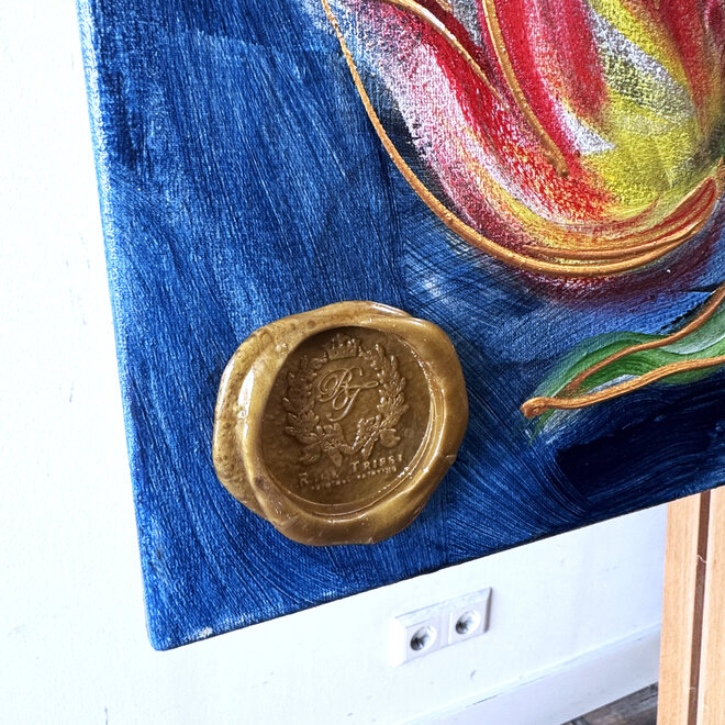 Painting  - 80x120 cm - Rick Triest -  Contemporary tulip composition #3