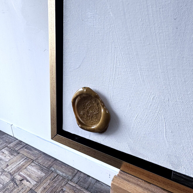 Painting  - 80x120x2 cm - Rick Triest -  XL delft tulp - Blue and gold - #3