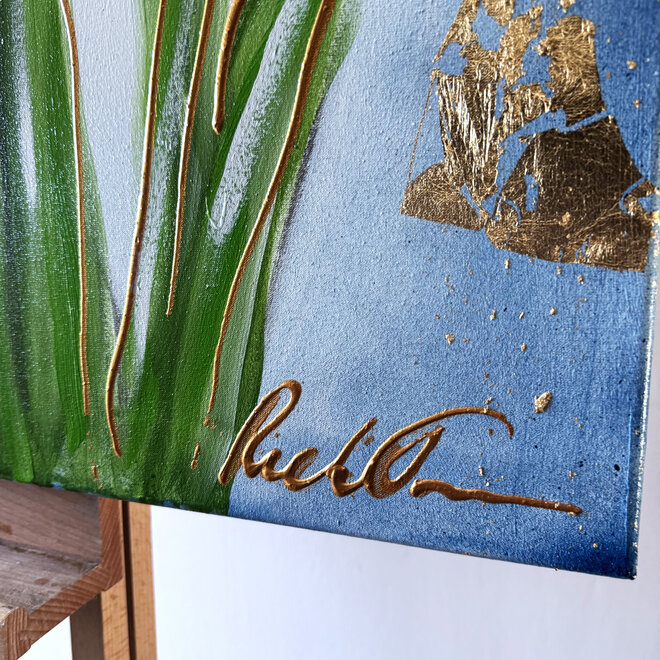 Painting  - 70x100 cm - Rick Triest  - Contemporary tulip composition #17