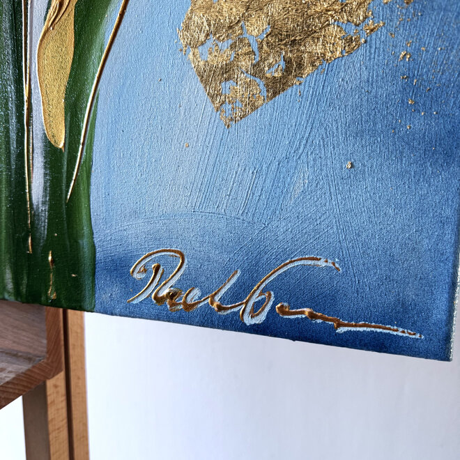 Painting  - 70x100 cm - Rick Triest  - Contemporary tulip composition #7