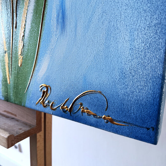 Painting  - 70x100 cm - Rick Triest  - Contemporary tulip composition #6