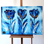 Schilderij - 70x100 cm - Rick Triest  - Contemporary tulip composition #5