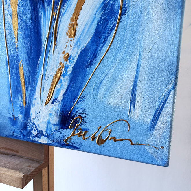 Schilderij - 70x100 cm - Rick Triest  - Contemporary tulip composition #5