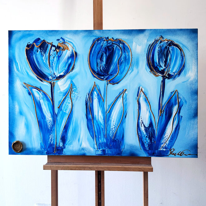 Painting  -70x100 cm - Tulpenmanie  - Contemporary tulip composition #4