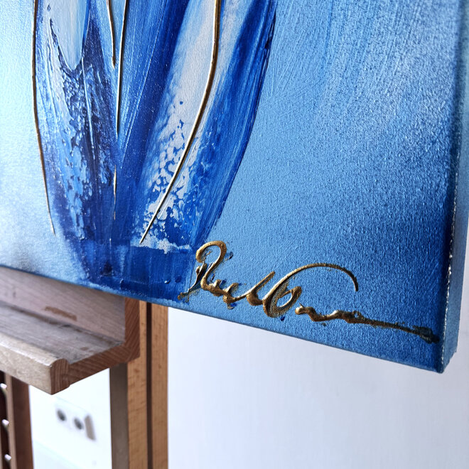 Painting  - 70x100 cm - Rick Triest  - Contemporary tulip composition #4