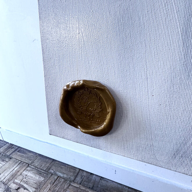 Schilderij -100x150 cm -Rick Triest - Tulpenmanie - XL delft tulp - Blue and gold - #4