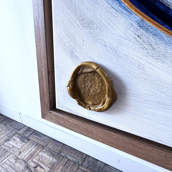 Schilderij- 120x150cm - Rick Triest - Delft Blauw - Rick's Mickey with Dutch flowers XL #2