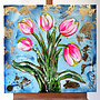 Schilderij-70x70 cm  - Rick Triest - Tulp mania # 17
