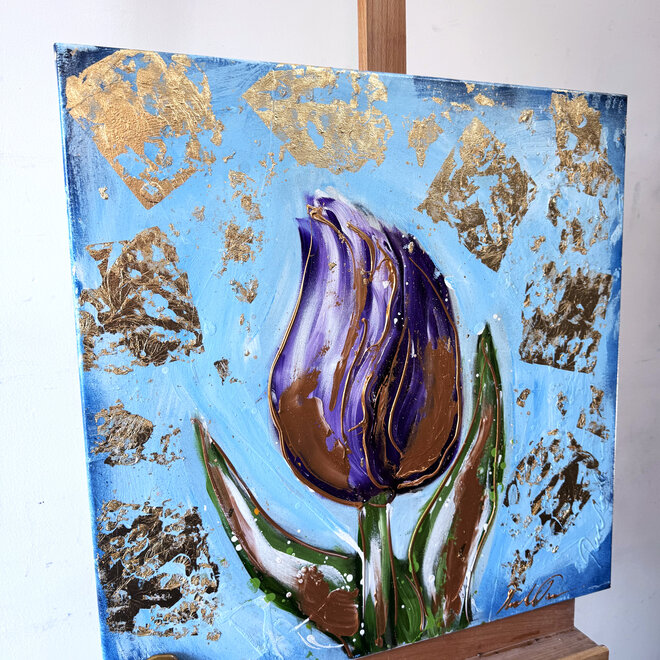 Schilderij-70x70 cm  - Rick Triest - Tulp mania # 16