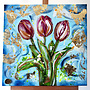 Painting- 70x70 cm  - Rick Triest - Tulp mania # 12