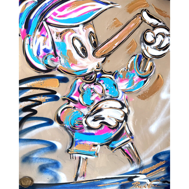 Painting- 80x120 cm - Rick Triest - POP ART - Colorful composition -  Pinokkio #1