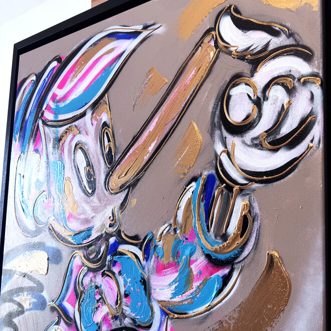 Schilderij - 80x120 cm - Rick Triest - POP ART - Colorful composition -  Pinokkio #1