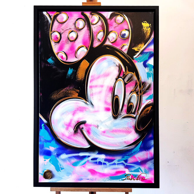 Schilderij - 80x120 cm - Rick Triest - POP ART - Colorful composition -  Minnie #1