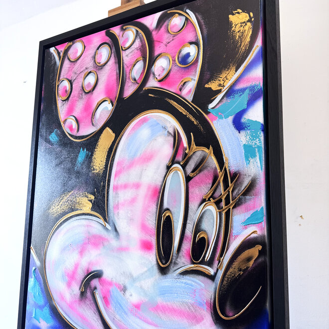 Schilderij - 80x120 cm - Rick Triest - POP ART - Colorful composition -  Minnie #1