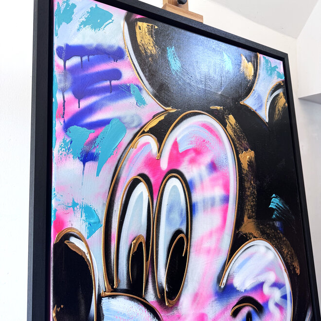 Schilderij - 80x120 cm - Rick Triest - POP ART - Colorful composition - Mickey #6