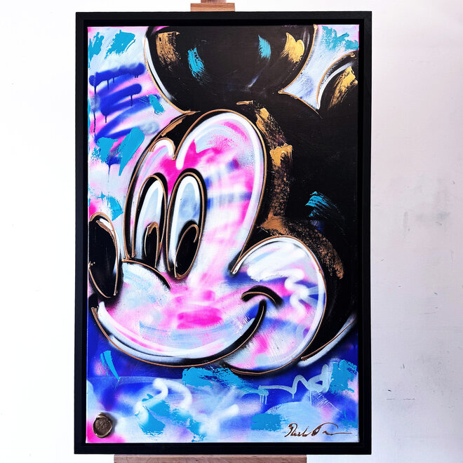 Schilderij - 80x120 cm - Rick Triest - POP ART - Colorful composition - Mickey #6