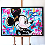 Schilderij - 80x120 cm - Rick Triest - POP ART - Colorful composition - Mickey #5