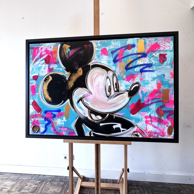 Schilderij - 80x120 cm - Rick Triest - POP ART - Colorful composition - Mickey #5