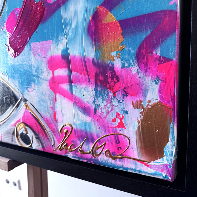 Schilderij - 80x120 cm - Rick Triest - POP ART - Colorful composition - Mickey #5