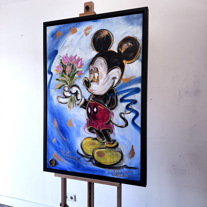 Schilderij - 80x120 cm - Rick Triest - POP ART - Colorful composition - Mickey #4