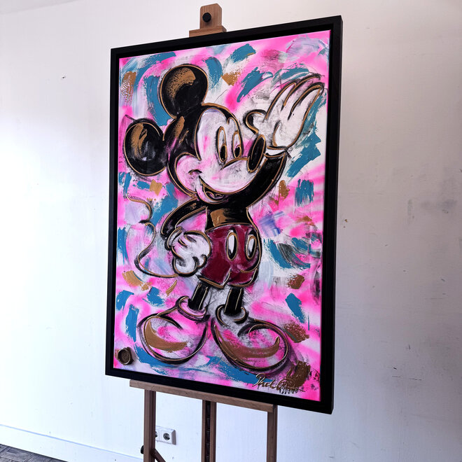 Schilderij - 80x120 cm - Rick Triest - POP ART - Colorful composition - Mickey #3