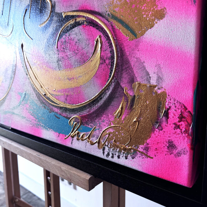 Schilderij - 80x120 cm - Rick Triest - POP ART - Colorful composition - Mickey #3