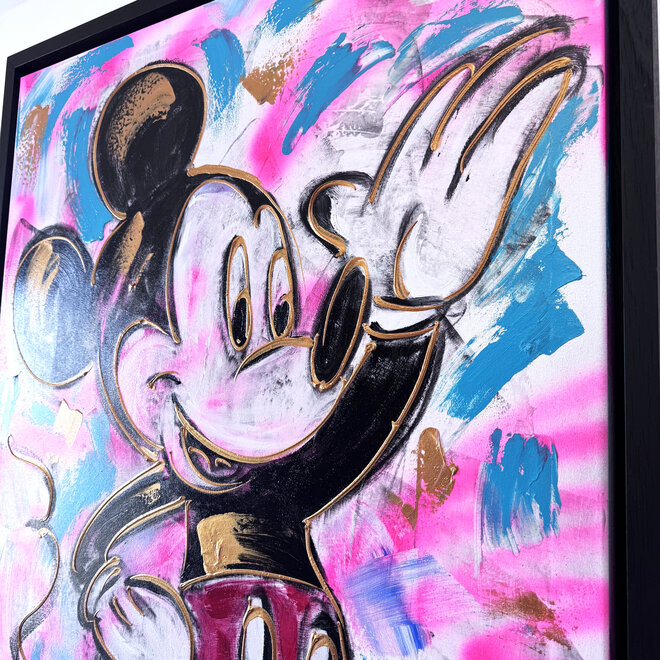 Schilderij - 80x120 cm - Rick Triest - POP ART - Colorful composition - Mickey #3