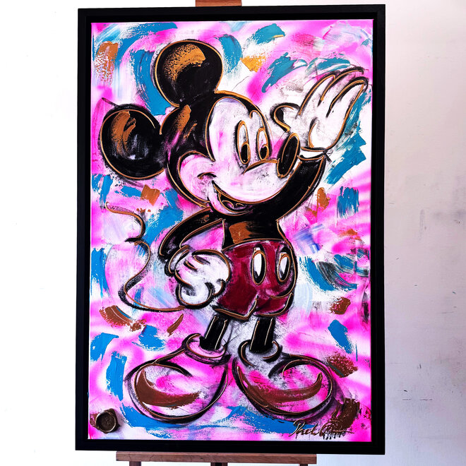 Schilderij- 80x120 cm - POP ART - Colorful composition - Mickey #3
