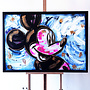 Schilderij - 80x120 cm - Rick Triest - POP ART - Colorful composition - Mickey #2