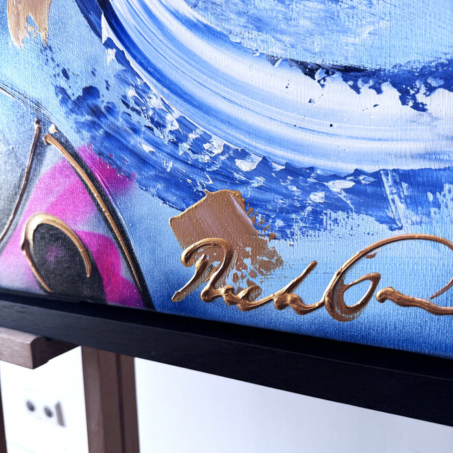 Schilderij - 80x120 cm - Rick Triest - POP ART - Colorful composition - Mickey #2