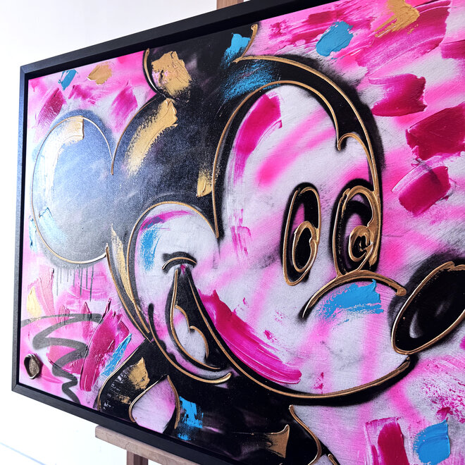 Schilderij - 80x120 cm - Rick Triest - POP ART - Colorful composition - Mickey #7