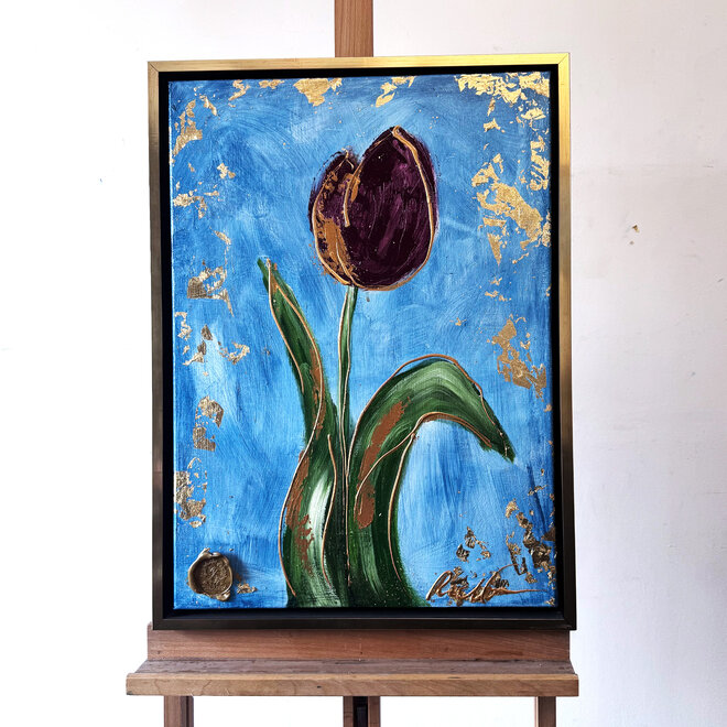 Painting  - 50x70 cm - Tulpenmanie - Hollandse Tulp #1- met lijst