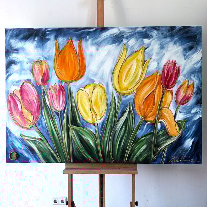 Painting  - 100x150 cm - Tulpenmanie - Hollandse tulpen #19