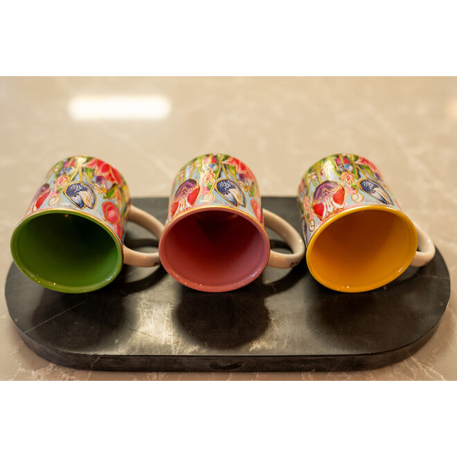 Designed by Rick Triest  TS Collection - Giftbox Sleeve beker Dutch Beauty spring geel D20x7 H8- 2x Lungo